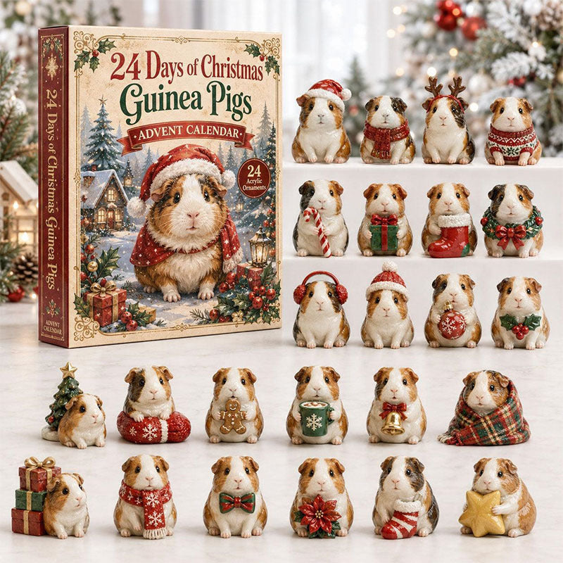 🎁🐹24 Days Guinea Pig Acrylic Ornament Advent Calendar