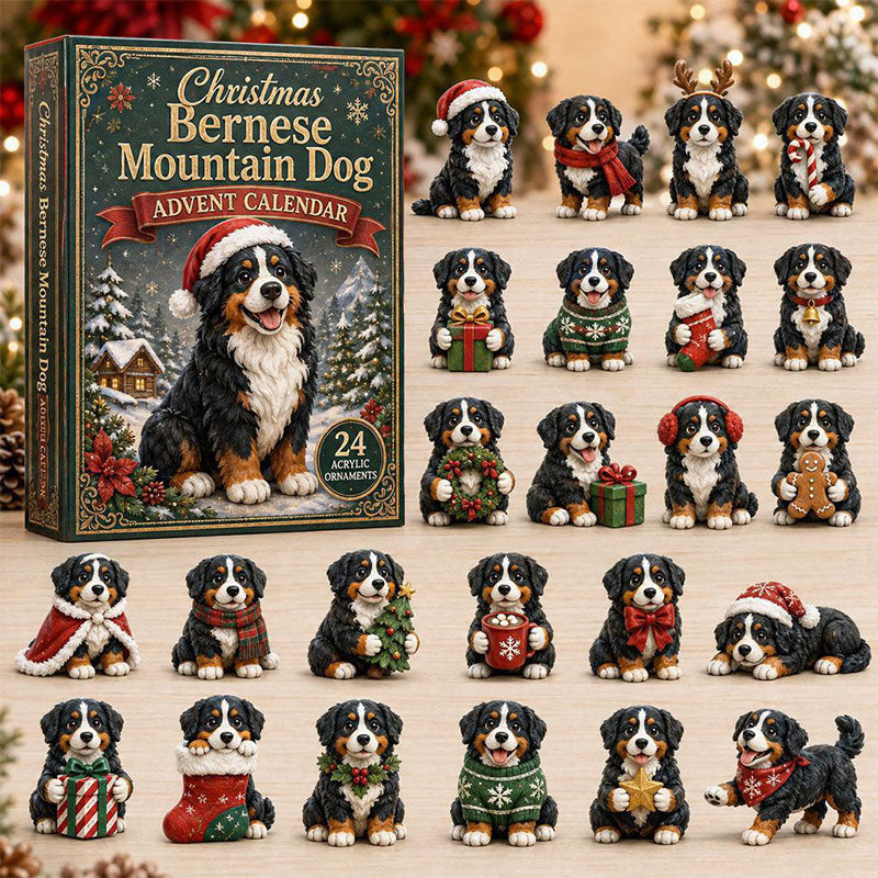 🎁24 Days Bernese Acrylic Ornament Advent Calendar