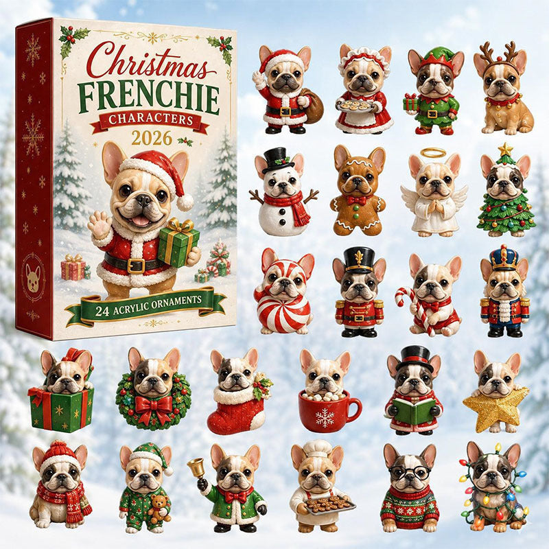 🐶24 Days Bulldog Acrylic Ornament Advent Calendar