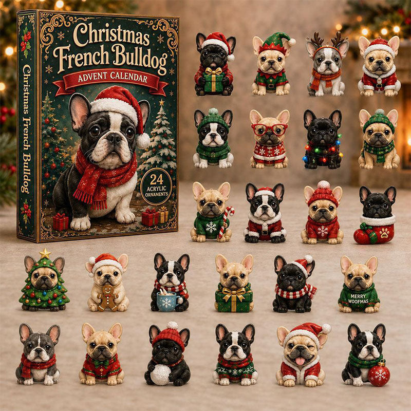 🎁24 Days Sport Dog Acrylic Ornament Advent Calendar