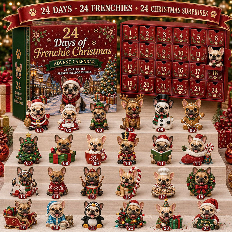 🐶24 Days Bulldog Acrylic Ornament Advent Calendar