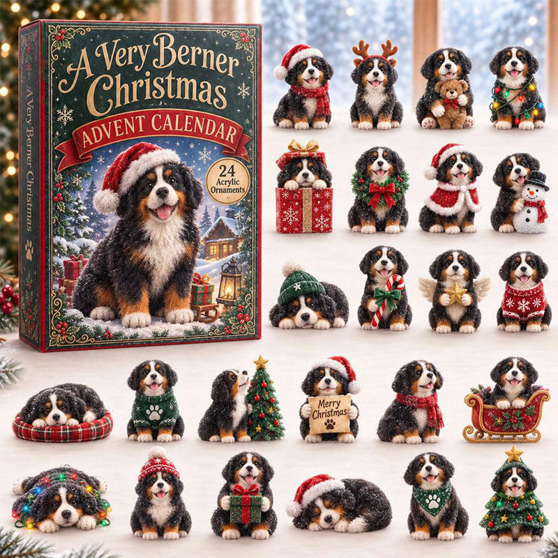 🎁24 Days Bernese Acrylic Ornament Advent Calendar