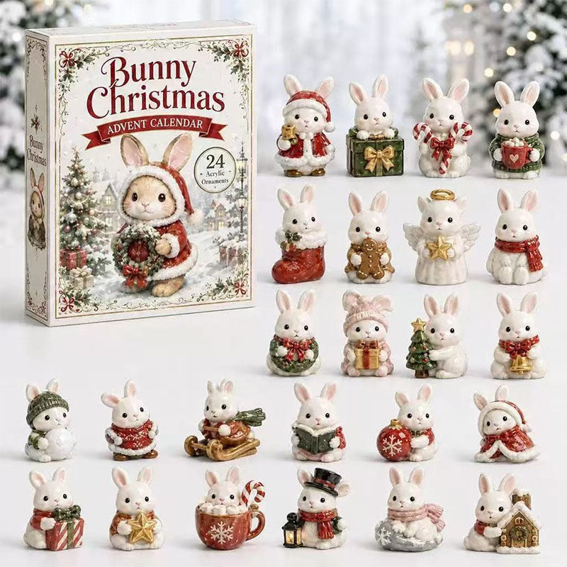 🎁🐇24 Days Bunny Acrylic Ornament Advent Calendar