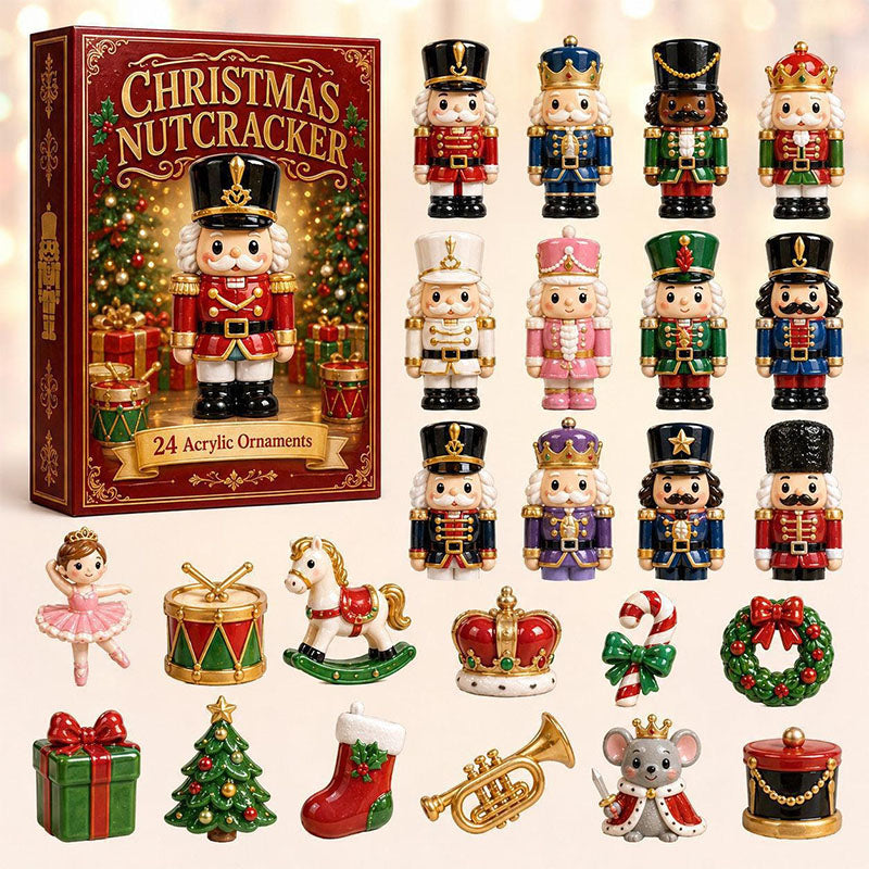 🎁24 Days Nutcracker Acrylic Ornament Advent Calendar