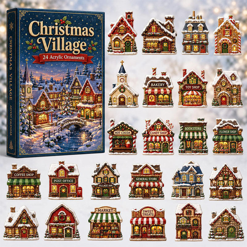 ✨🎄24 Days Of Christmas Village Friends Acrylic Ornament Advent Calendar