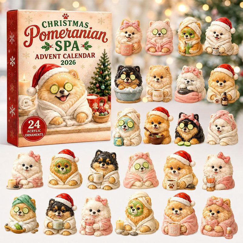 😍🐕24 Days Pomeranian Acrylic Ornament Advent Calendar