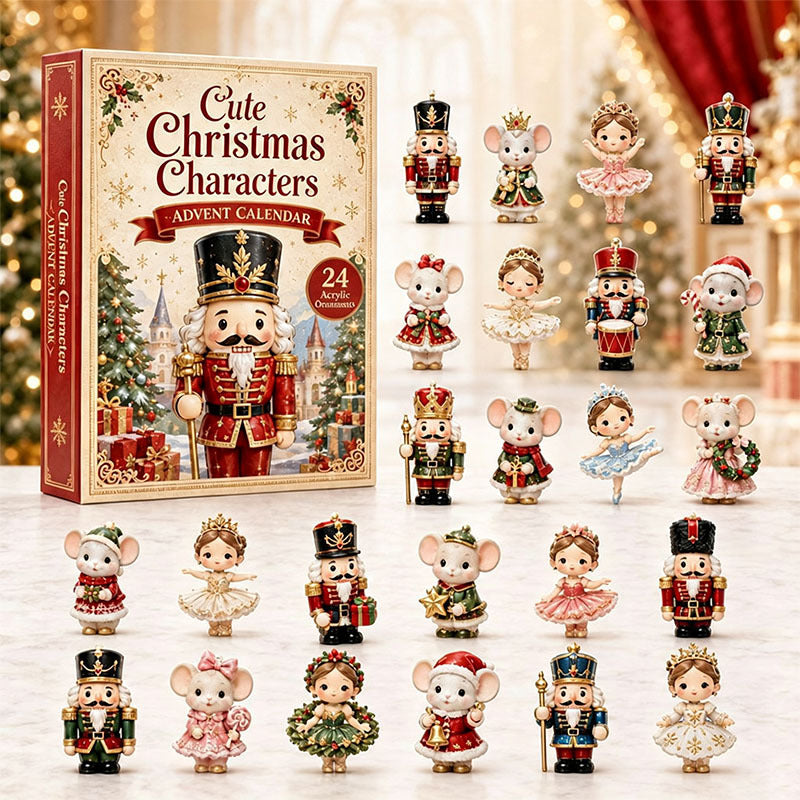 🎁24 Days Nutcracker Acrylic Ornament Advent Calendar