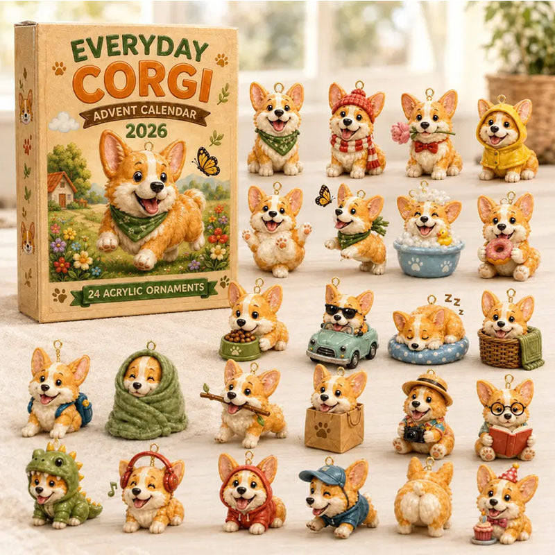 ❤️🐶24 Days Corgi Acrylic Ornament Advent Calendar