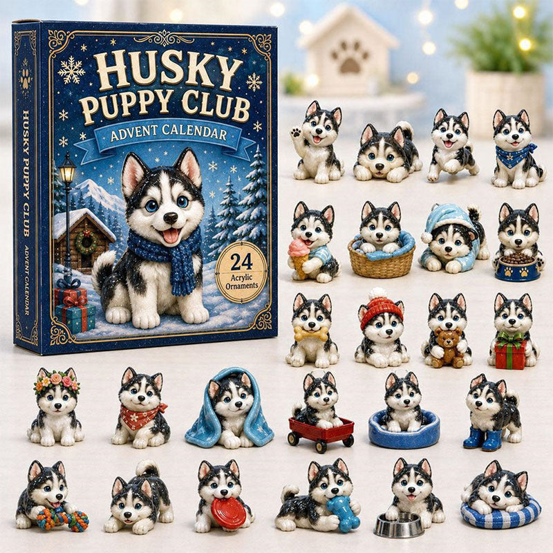❤️🐶24 Days Husky Acrylic Ornament Advent Calendar