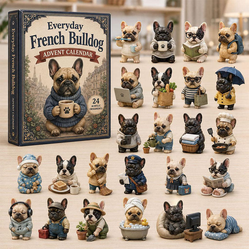 🐶24 Days Bulldog Acrylic Ornament Advent Calendar