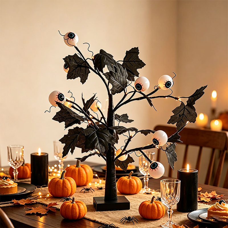 Halloween Coral Branch Pumpkin Ghost Tree Light