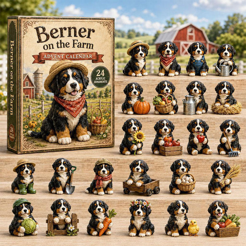 🎁24 Days Bernese Acrylic Ornament Advent Calendar