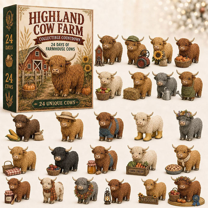 🐮24 Days Highland Cow Acrylic Ornament Advent Calendar