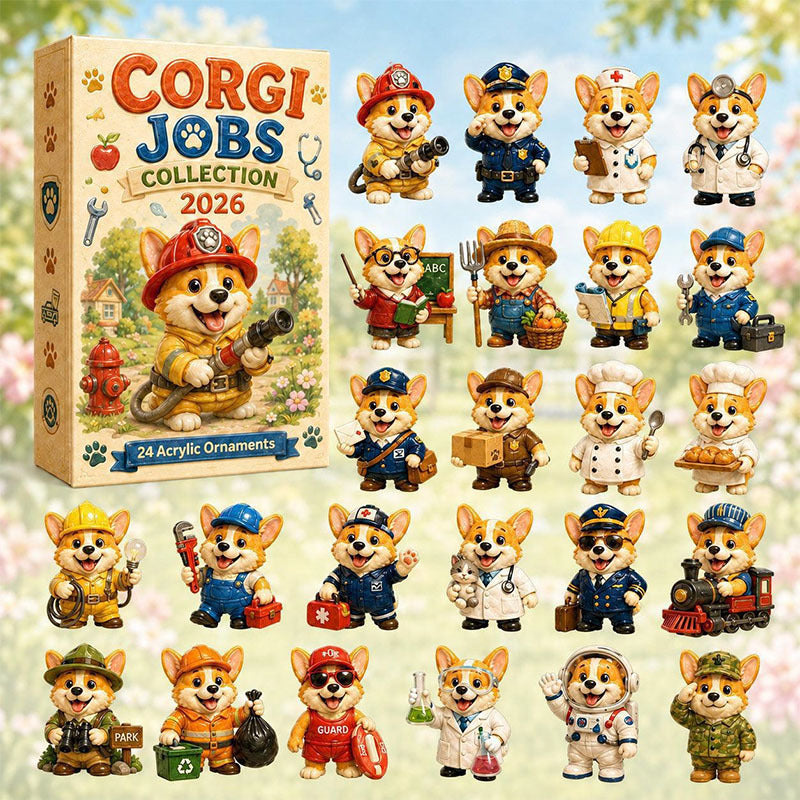 ❤️🐶24 Days Corgi Acrylic Ornament Advent Calendar