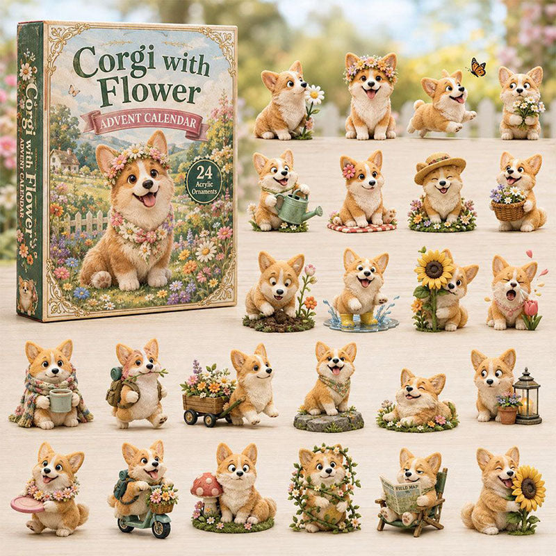 ❤️🐶24 Days Corgi Acrylic Ornament Advent Calendar