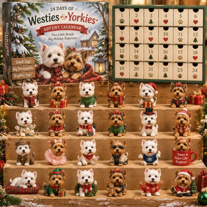 🎁🐶24 Days Schnauzer Acrylic Ornament Advent Calendar