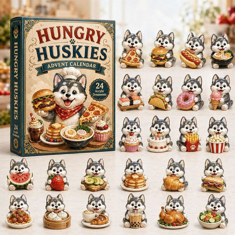 ❤️🐶24 Days Husky Acrylic Ornament Advent Calendar