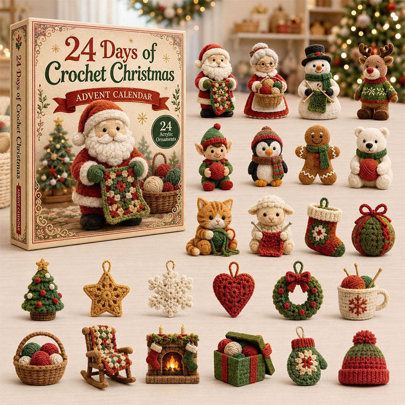 😍🎅24 Days Christmas Santa Acrylic Ornament Advent Calendar