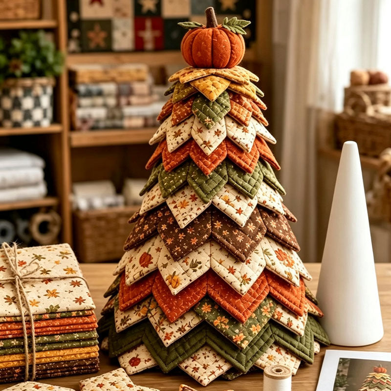 🔥Last Day 49% OFF - 🎃 DIY Halloween Quilted Fabric Tree Kit