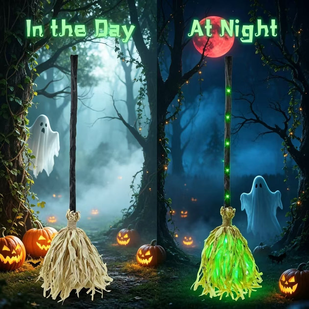 🧹Light-Up Magic Witch's Broom That Moves Automatically And Plays Sound Effects