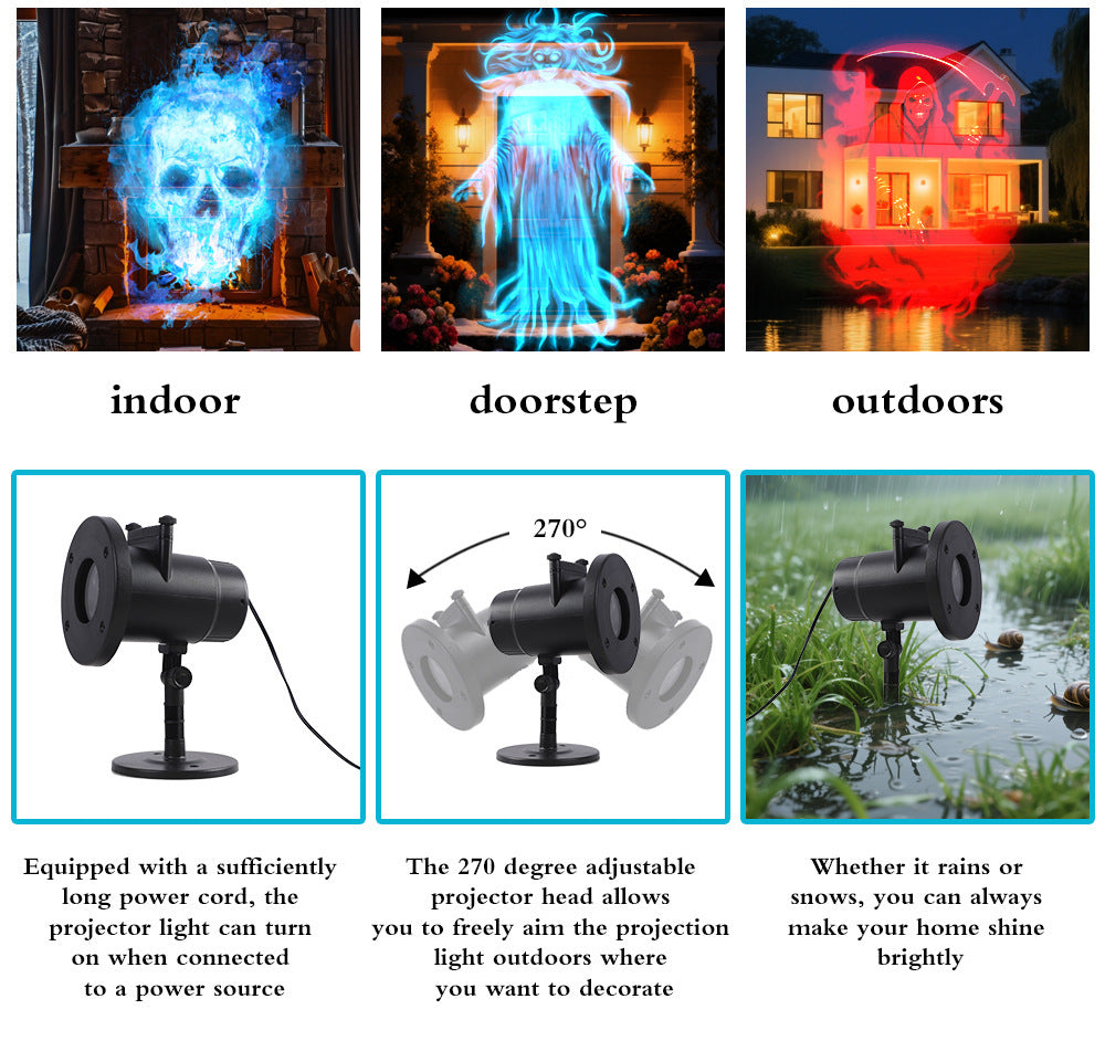 🎃32FT HD Halloween Projector | That Disappoint Your Halloween Party | 10 Unique HD Projection Patterns