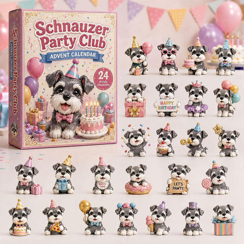 🎁🐶24 Days Schnauzer Acrylic Ornament Advent Calendar