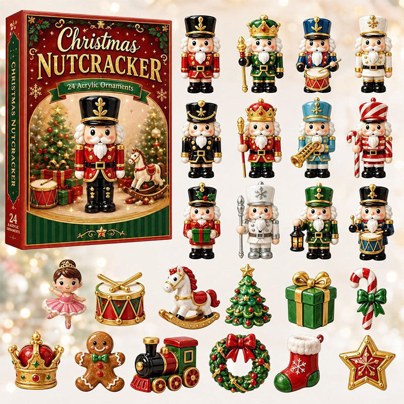🎁24 Days Nutcracker Acrylic Ornament Advent Calendar
