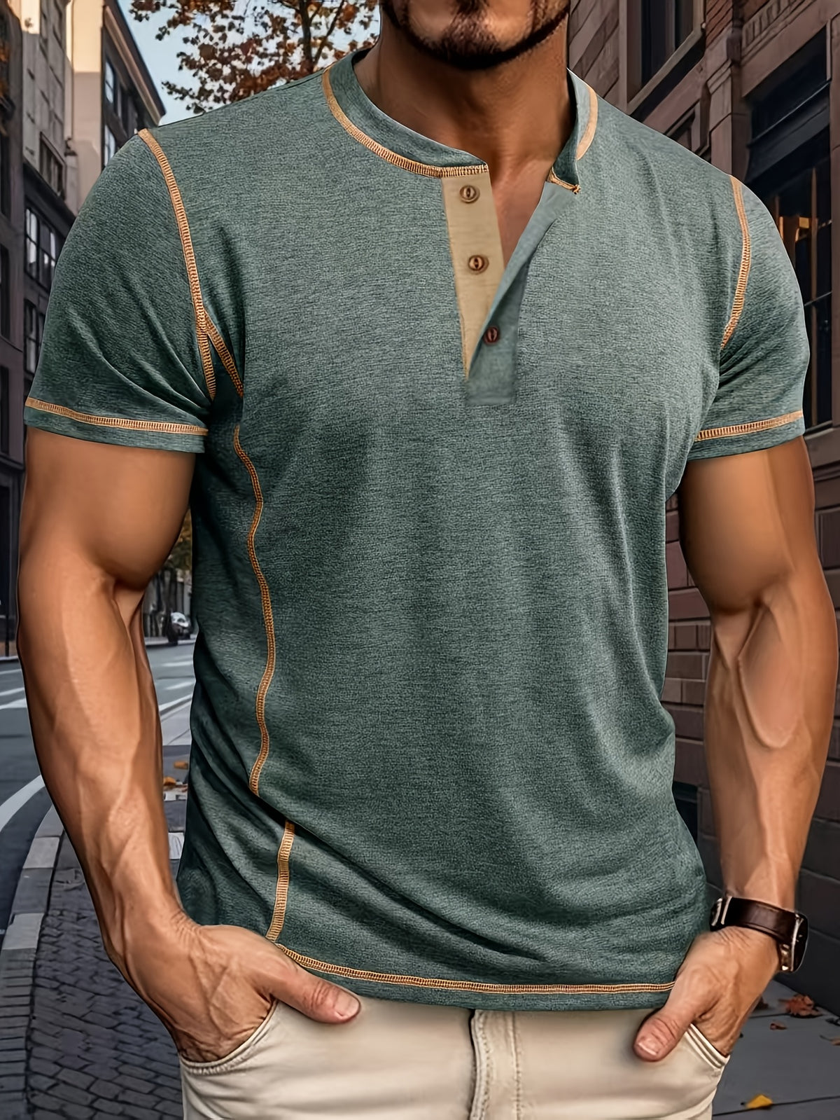 Men Can't Get Enough Of This Comfortable Henley Tee