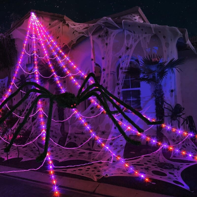 🎃Spooky Season Outdoor Spider Web Lights