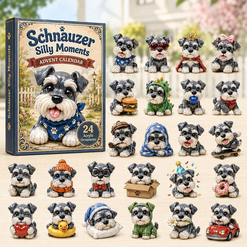🎁🐶24 Days Schnauzer Acrylic Ornament Advent Calendar