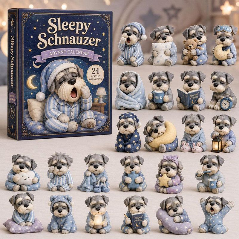 🎁🐶24 Days Schnauzer Acrylic Ornament Advent Calendar