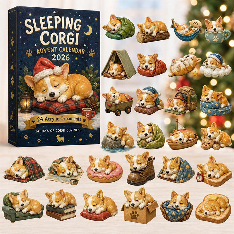 ❤️🐶24 Days Corgi Acrylic Ornament Advent Calendar