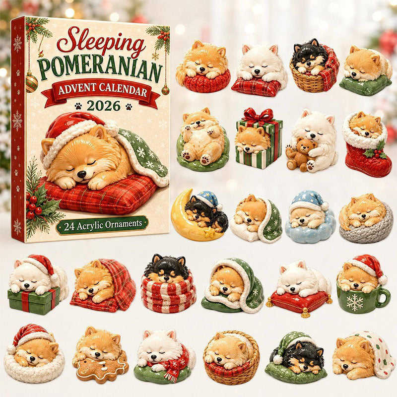 😍🐕24 Days Pomeranian Acrylic Ornament Advent Calendar