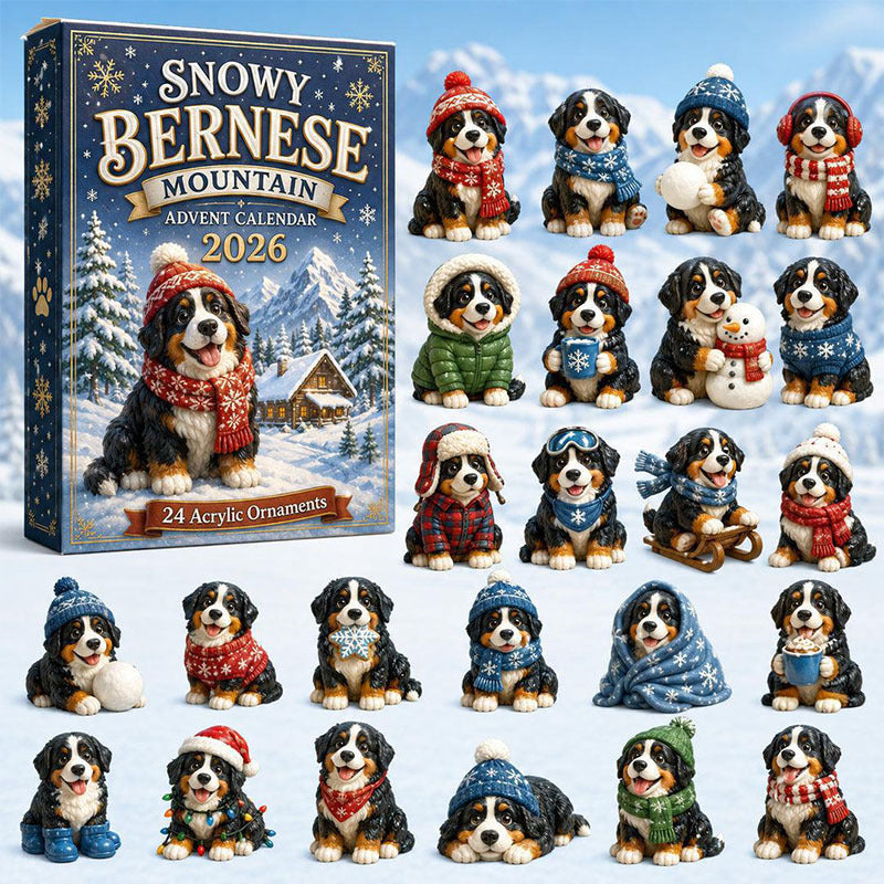 🎁24 Days Bernese Acrylic Ornament Advent Calendar