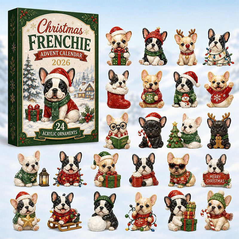 🐶24 Days Bulldog Acrylic Ornament Advent Calendar