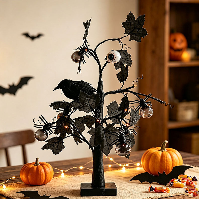 Halloween Coral Branch Pumpkin Ghost Tree Light