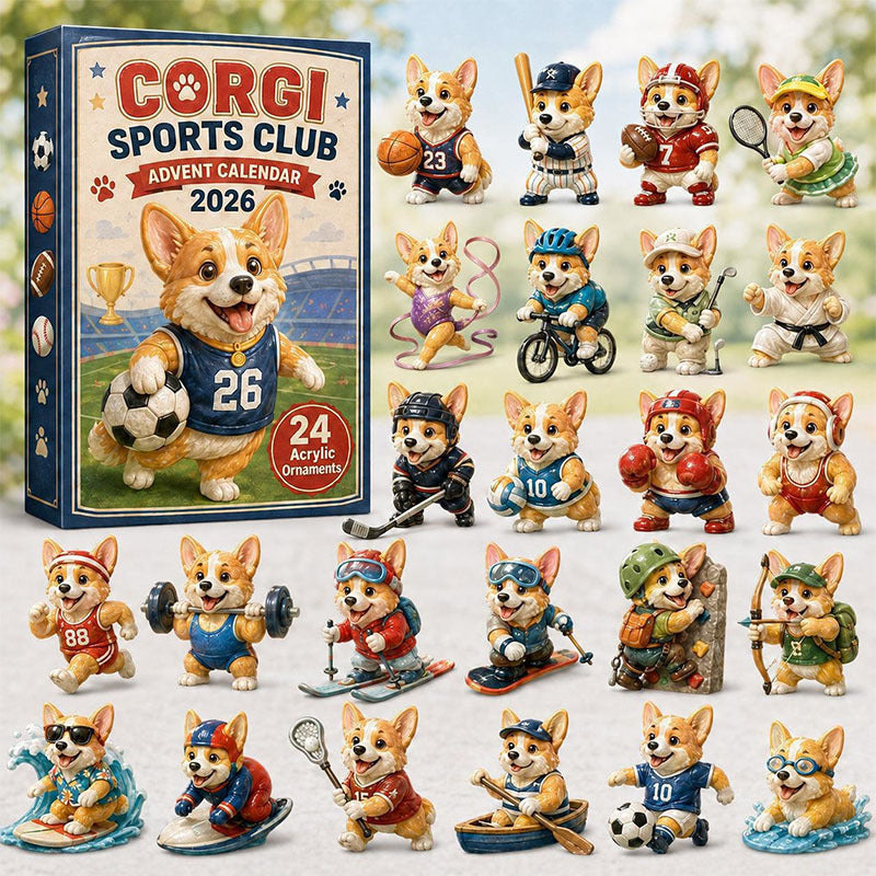 ❤️🐶24 Days Corgi Acrylic Ornament Advent Calendar