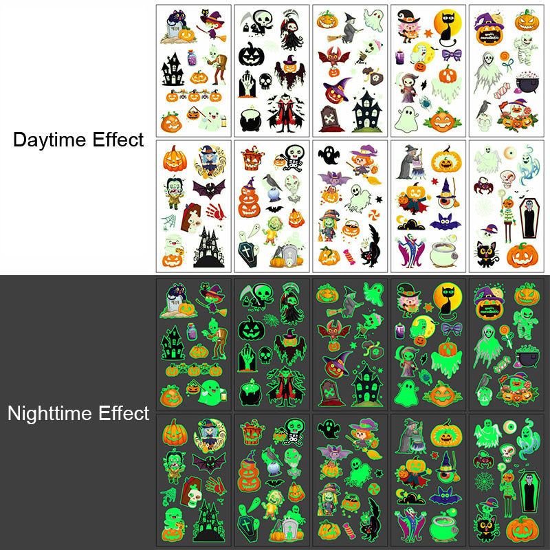 🎃Halloween Tattoo Mega Pack: Glowing Designs for Trick-or-Treat👻