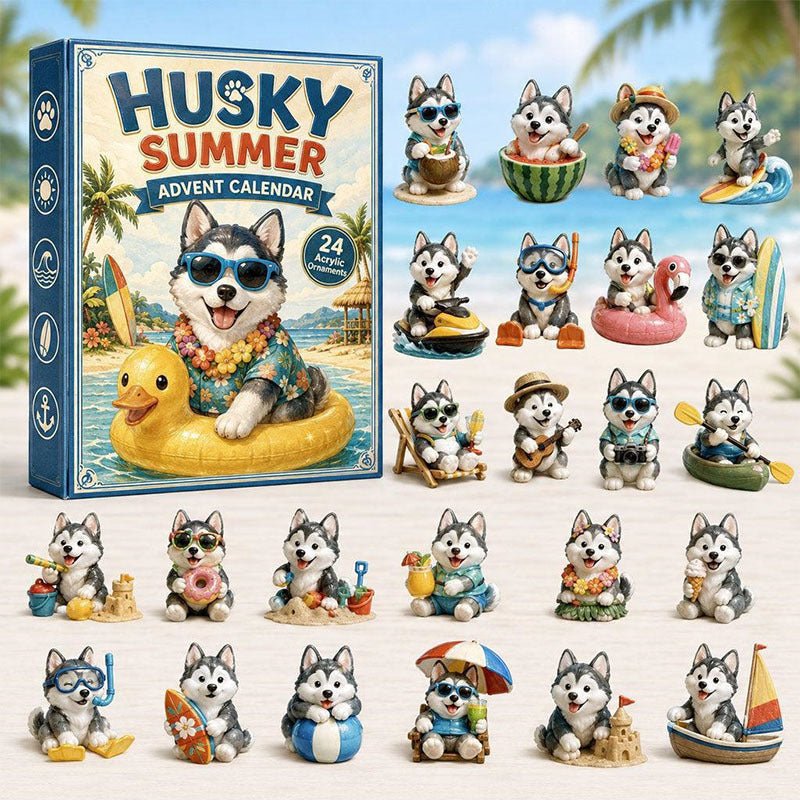 ❤️🐶24 Days Husky Acrylic Ornament Advent Calendar