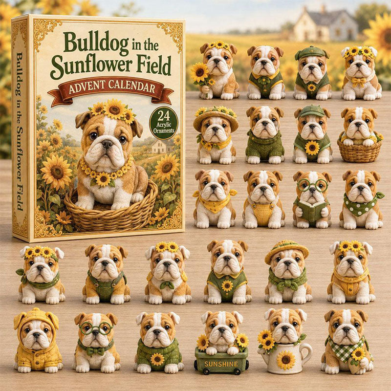 🐶24 Days Bulldog Acrylic Ornament Advent Calendar