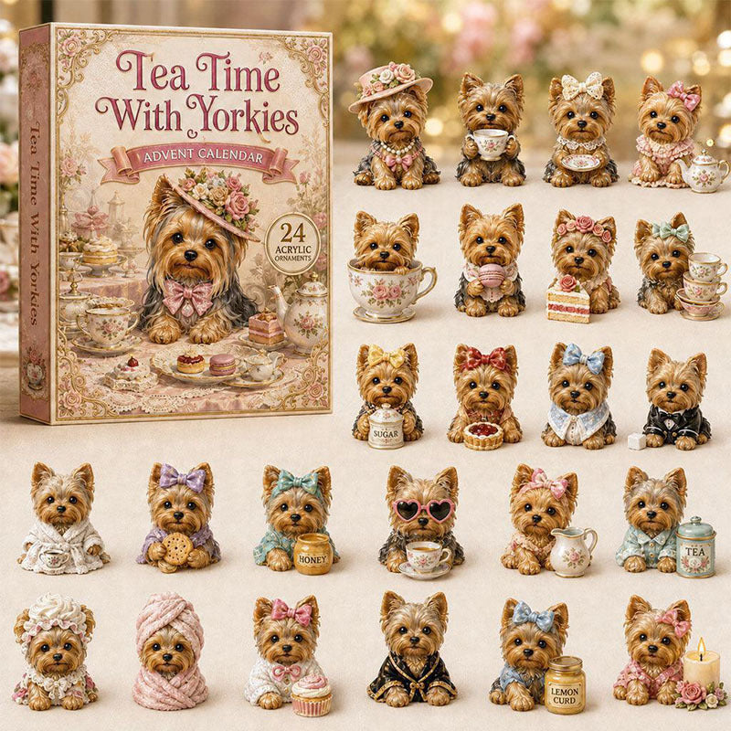 😍🐶24 Days Yorkie Acrylic Ornament Advent Calendar