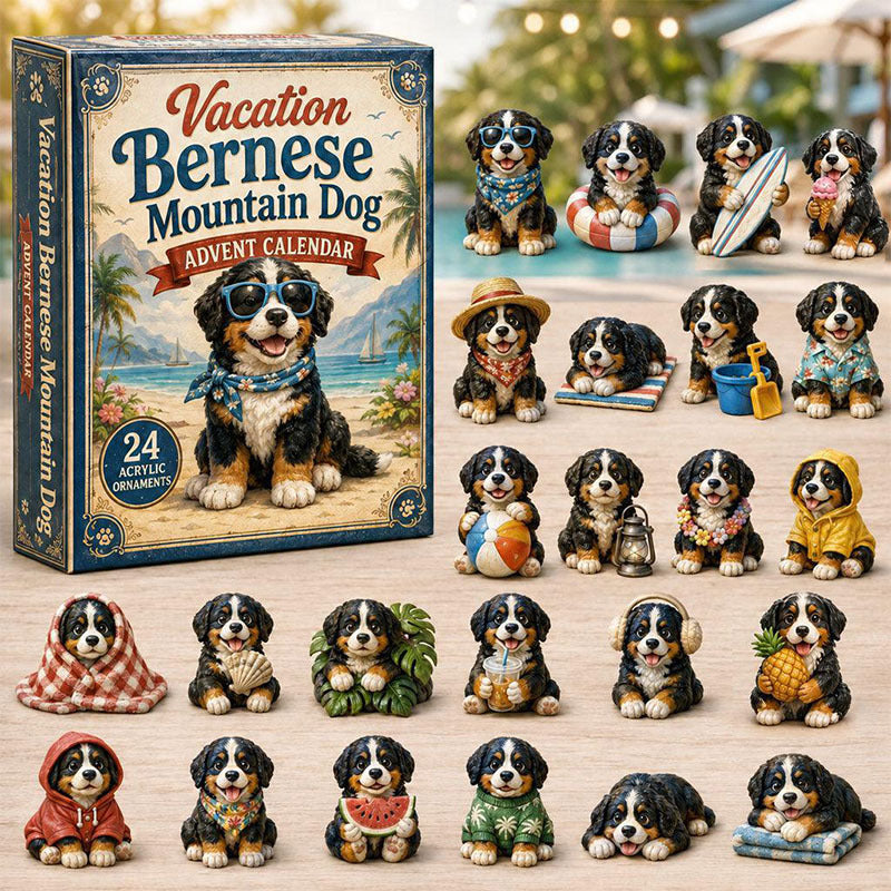 🎁24 Days Bernese Acrylic Ornament Advent Calendar