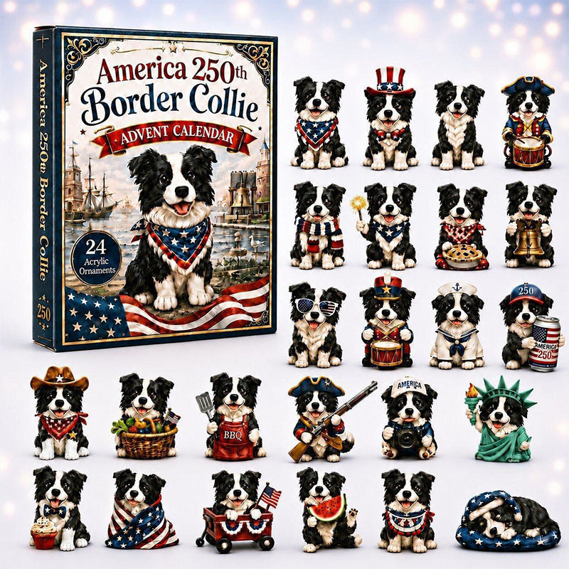 🎁🐕24 Days Sheepdog Acrylic Ornament Advent Calendar