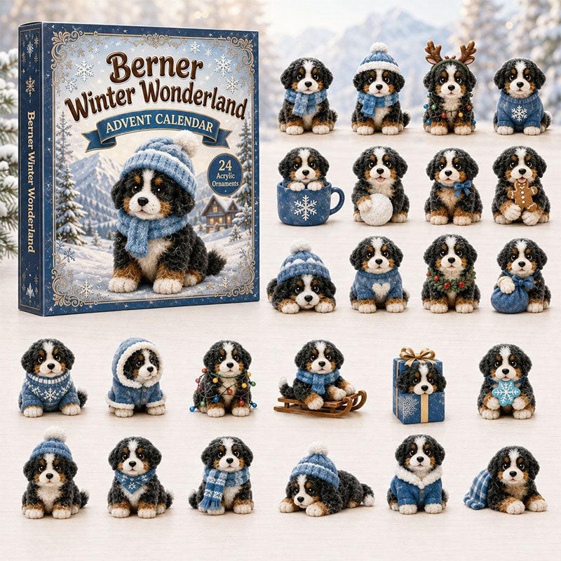 🎁24 Days Bernese Acrylic Ornament Advent Calendar