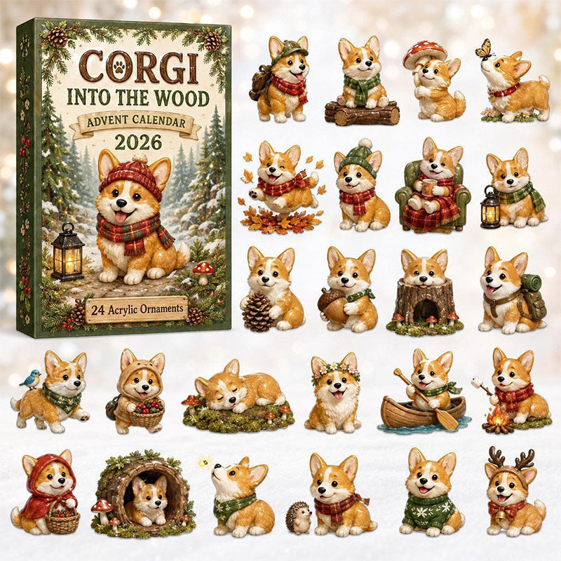 ❤️🐶24 Days Corgi Acrylic Ornament Advent Calendar