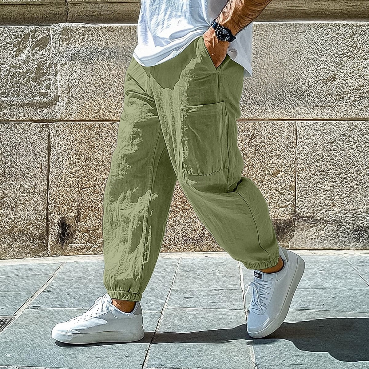 Men's Linen Pants Trousers Summer Pants