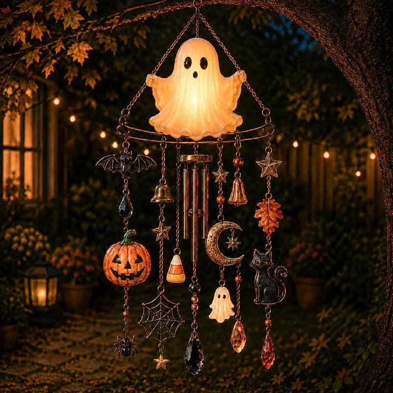 🔥LAST DAY 50% OFF - 👻Halloween Themed Haunted Glow Ghost Wind Chime