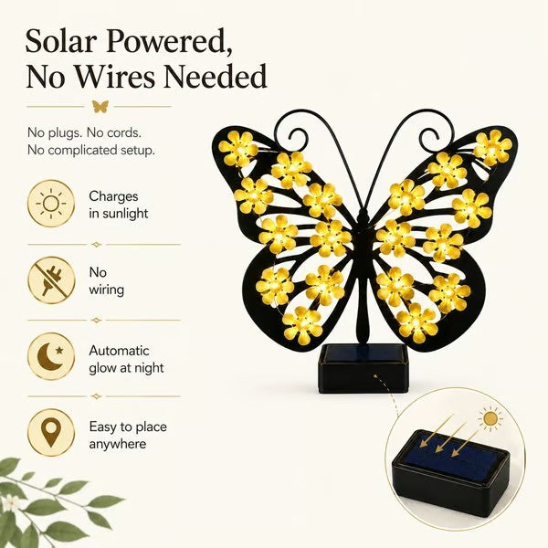 🦋 Solar Butterfly Garden Light