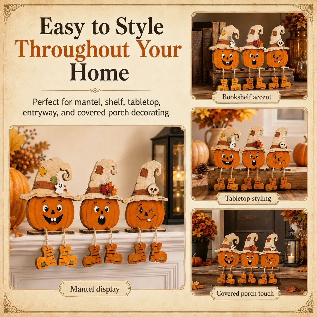🎁Halloween Pumpkin Shelf Sitters(3Pcs)