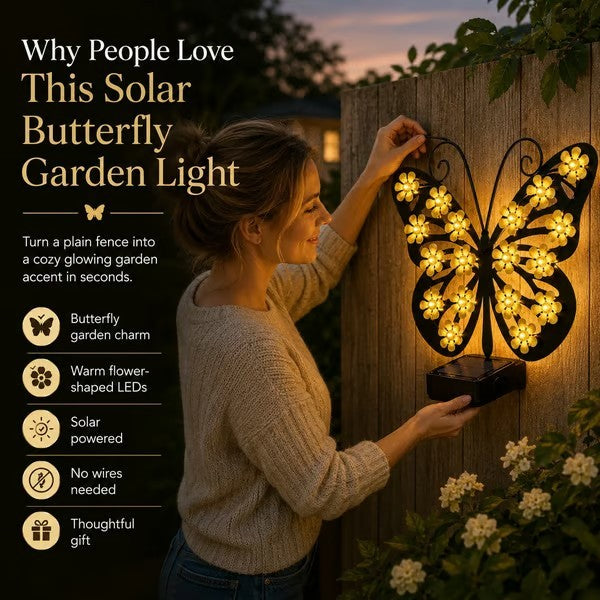 🦋 Solar Butterfly Garden Light